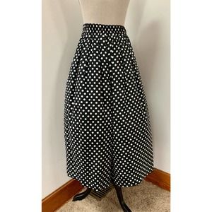 Women’s Medium Vintage Polkadot Maxi Circle Skirt